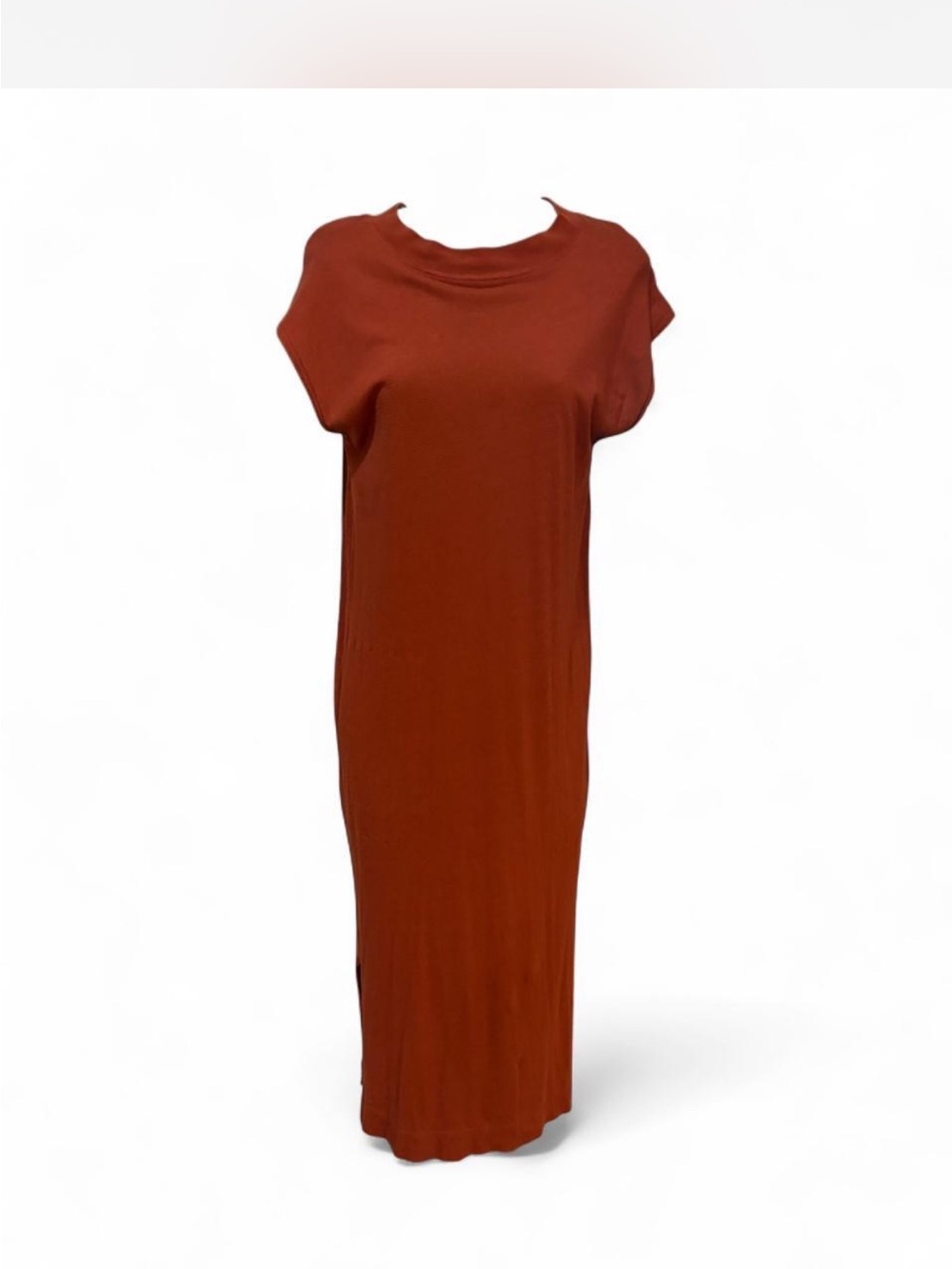 FP Beach Women's Rust Maxi Dress with Short Sleeves